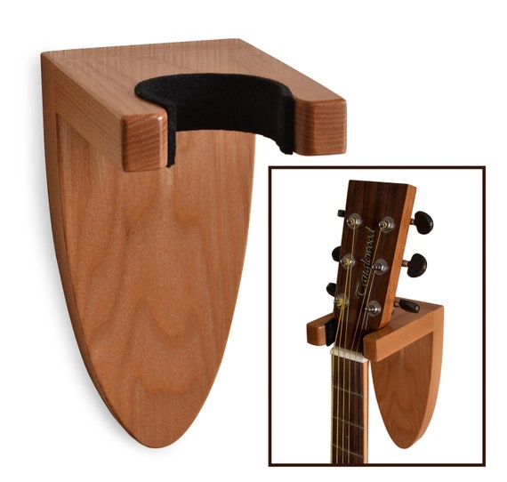 TESLYAR support de guitare mural en bois de frêne en bois de suspension de guitare  crochet support de support de support de guitare pour instruments de  musique en bois dur 