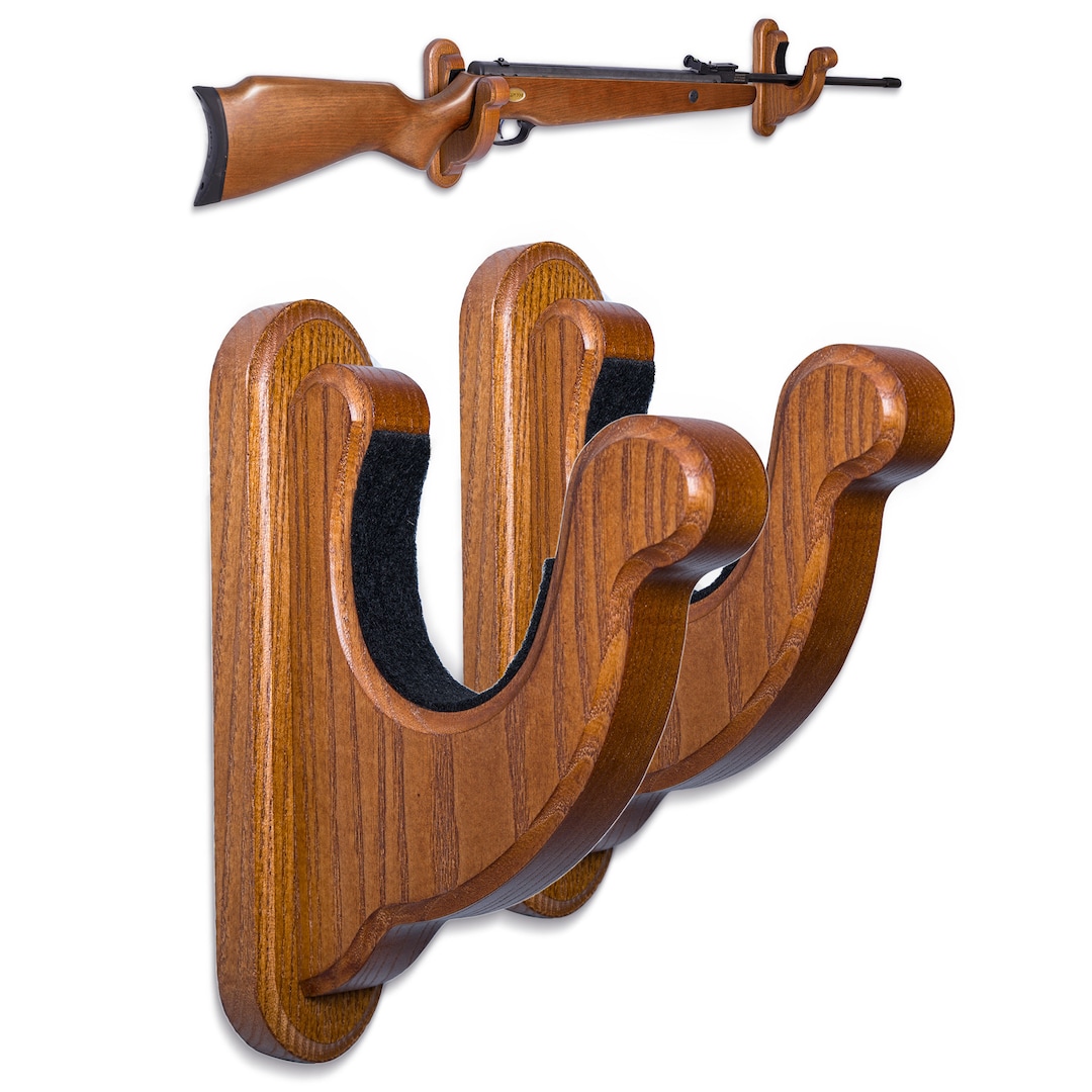 TESLYAR Gun Rack Wall Mount Hold up Displays Horizontal Gun Rack and