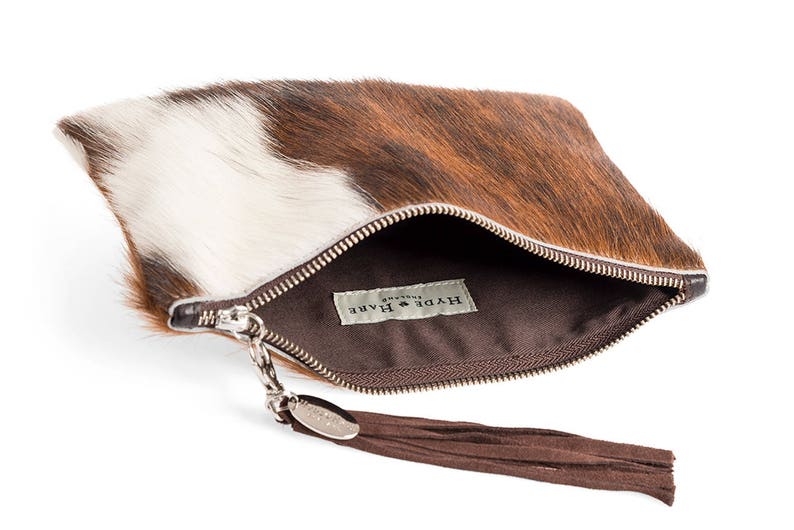 Cowhide Wallet Cowhide Coin Purse Suede Tassel Bag Etsy