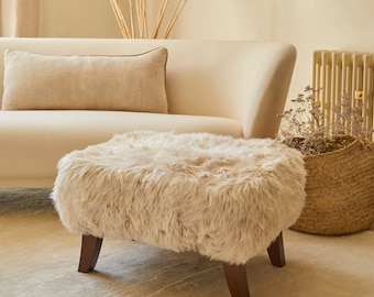 Sheepskin Stool - Cream