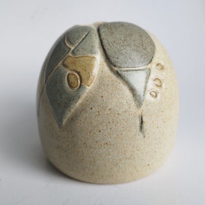 German Studio pottery handmade stoneware vase, signed, vintage 1970s