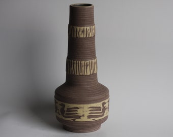 Vintage 1960s Girmscheid Keramik vase 223, large 30 cm, West German pottery