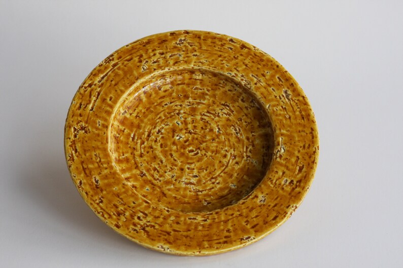 Mid Century Modern GUNNAR NYLUND for RORSTRAND Chamotte Bowl Plate Scandinavian Pottery