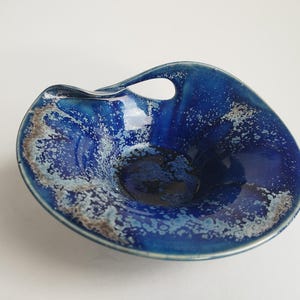 German Studio pottery crystalline glaze stoneware bowl, sculptural vase, vintage 1970s