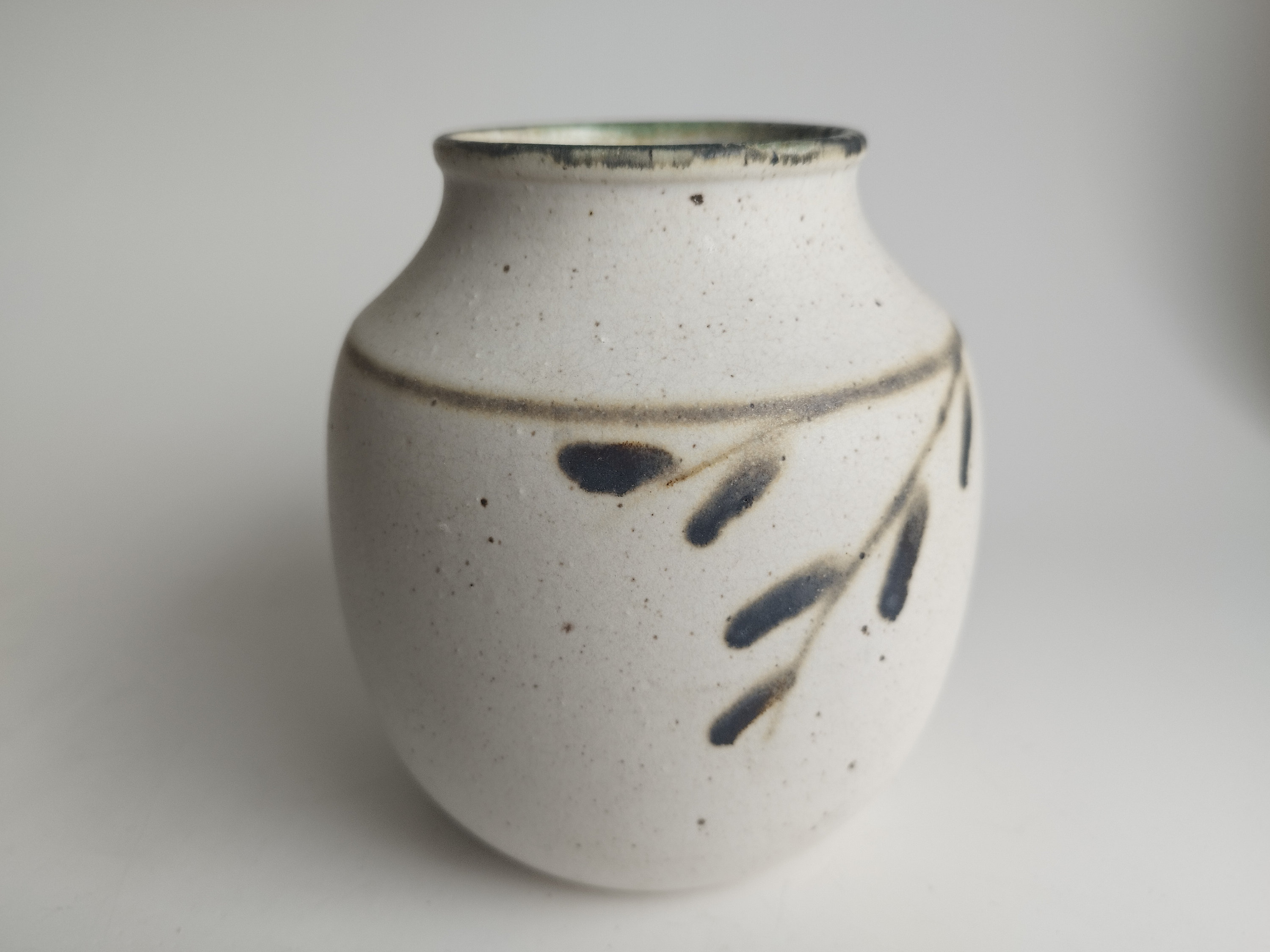 Scandinavian Studio Pottery Handmade Stoneware Vase, Signed