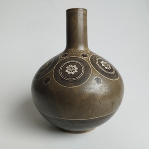 Vintage THOMS Handarbeit Keramik Vase, 1970s German Studio Pottery