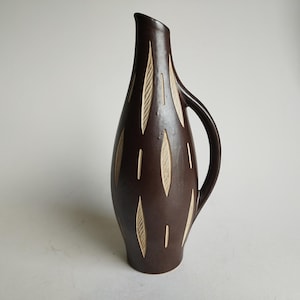 Piesche & Reif Keramik vase, Mid Century 1960s German Pottery, DDR