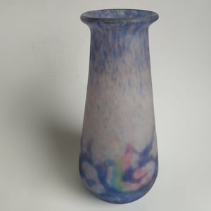 Art Deco - Jugendstil Luneville Muller Frères large 30 cm vase, antique 1920s French glass