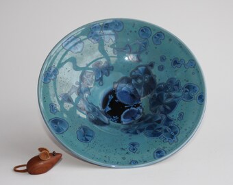 Vintage Studio Pottery Crystalline Glaze Porcelain Bowl Signed to the base