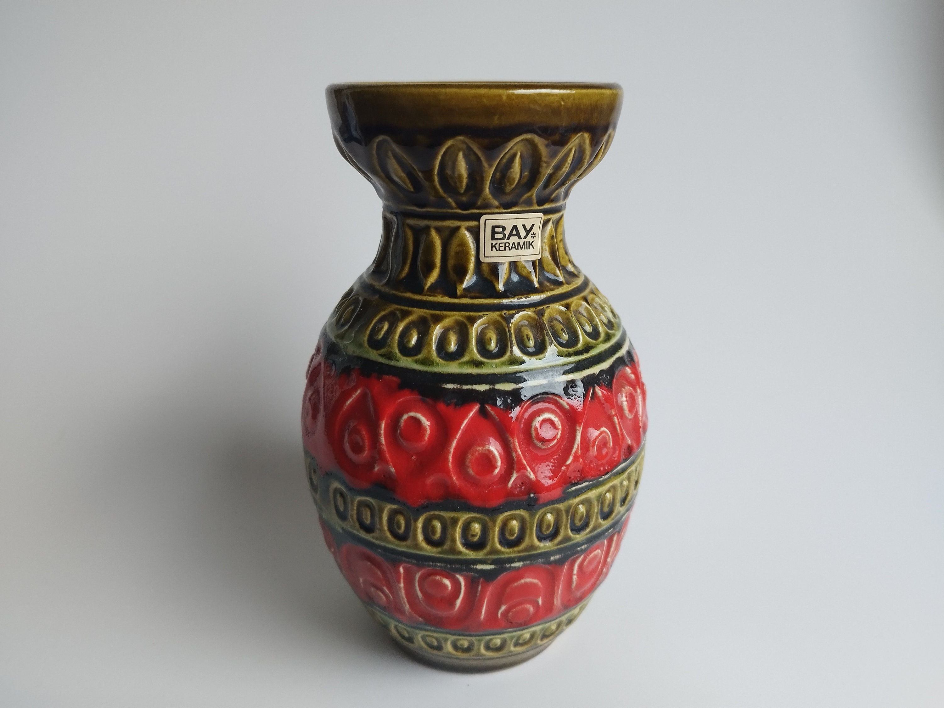 人気メーカー・ブランド Bay Keramik Vase, 1970s West German Pottery - Etsy 花瓶・フラワースタンド