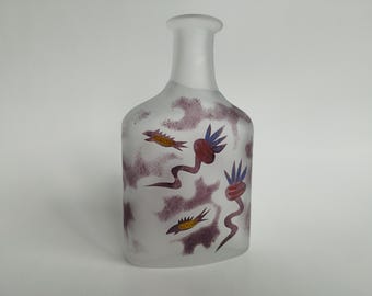 Ulrica Hydman Vallien Black Magic-vaas, Kosta Boda, vintage Scandinavisch glas