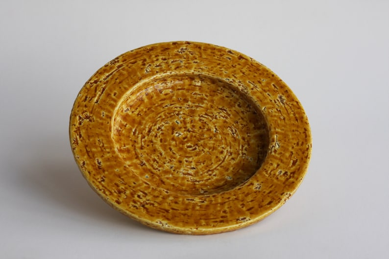 Mid Century Modern GUNNAR NYLUND for RORSTRAND Chamotte Bowl Plate Scandinavian Pottery