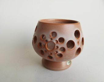 Swedish TOREBODA ceramic candleholder, Vintage 1970s Scandinavian pottery