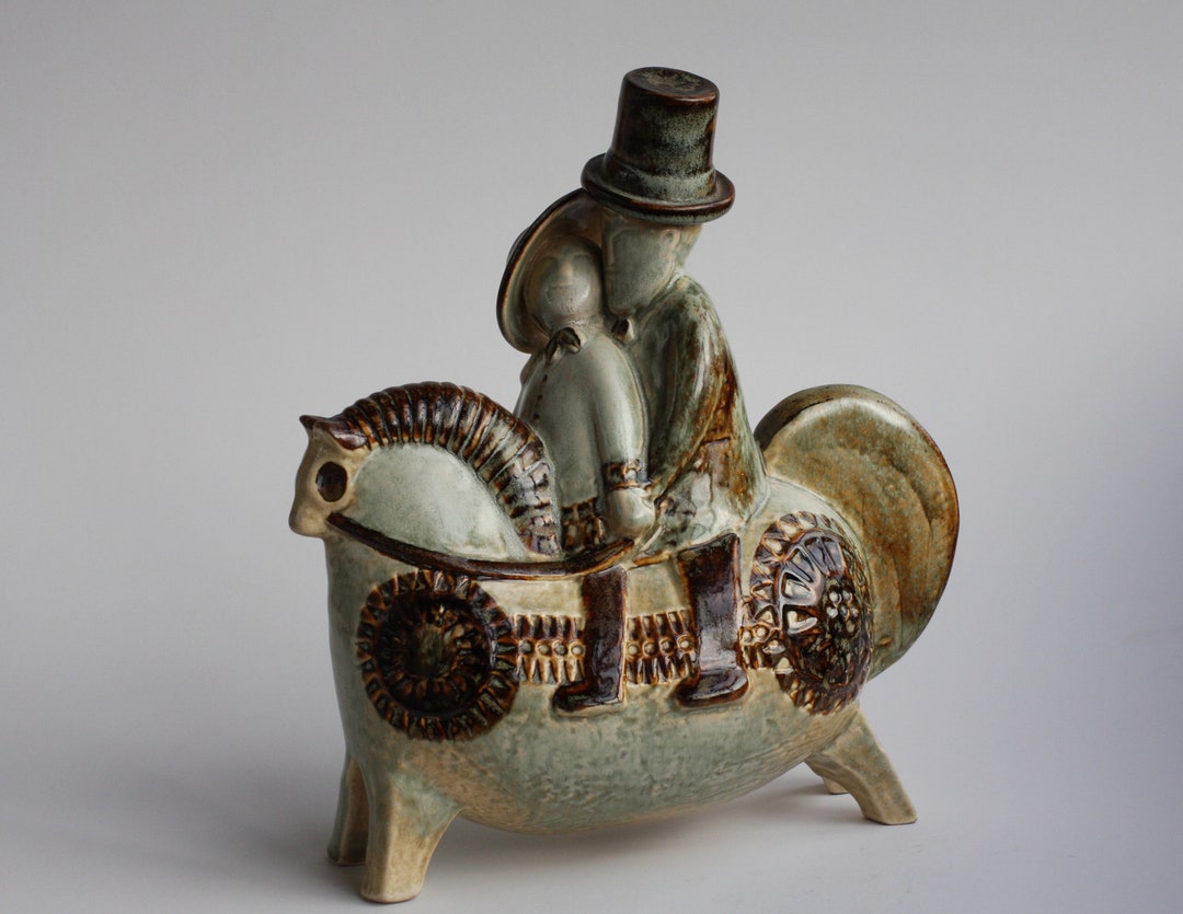 Vintage MCM 1960s-1970s SOHOLM Keramik Denmark Horse With