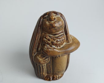 Keramik Hoganas Johan Andersson stoneware troll figurine, 1970s Swedish pottery