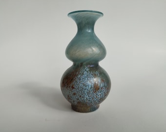 Vaso firmato Gro Bergslien Hadeland Glass, vetro scandinavo vintage