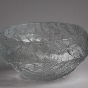 Swedish RUDA Glasbruk Bowl by Göte Augustsson, 1970s Scandinavian glass