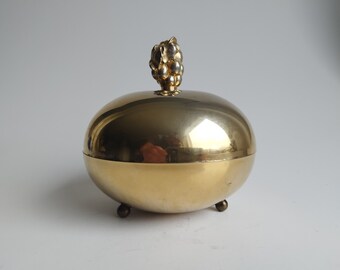 Vintage 1970s Hans Turnwald gold color ice bucket apple, grape handle, Freddotherm by HANS TURNWALD