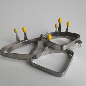 NILS JOHAN Colomba Stainless steel egg form, set of 6, vintage 1970s, Swedish design