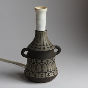 Mid Century 1960s Ulla Winblad Alingsas Keramik Table Lamp, Scandinavian Pottery