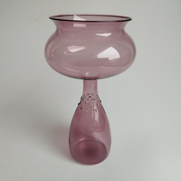 Albin Schaedel for LAUSCHA Glass vase, vintage 1960s German glass art, Thuringian Glaskunst Lauscha,