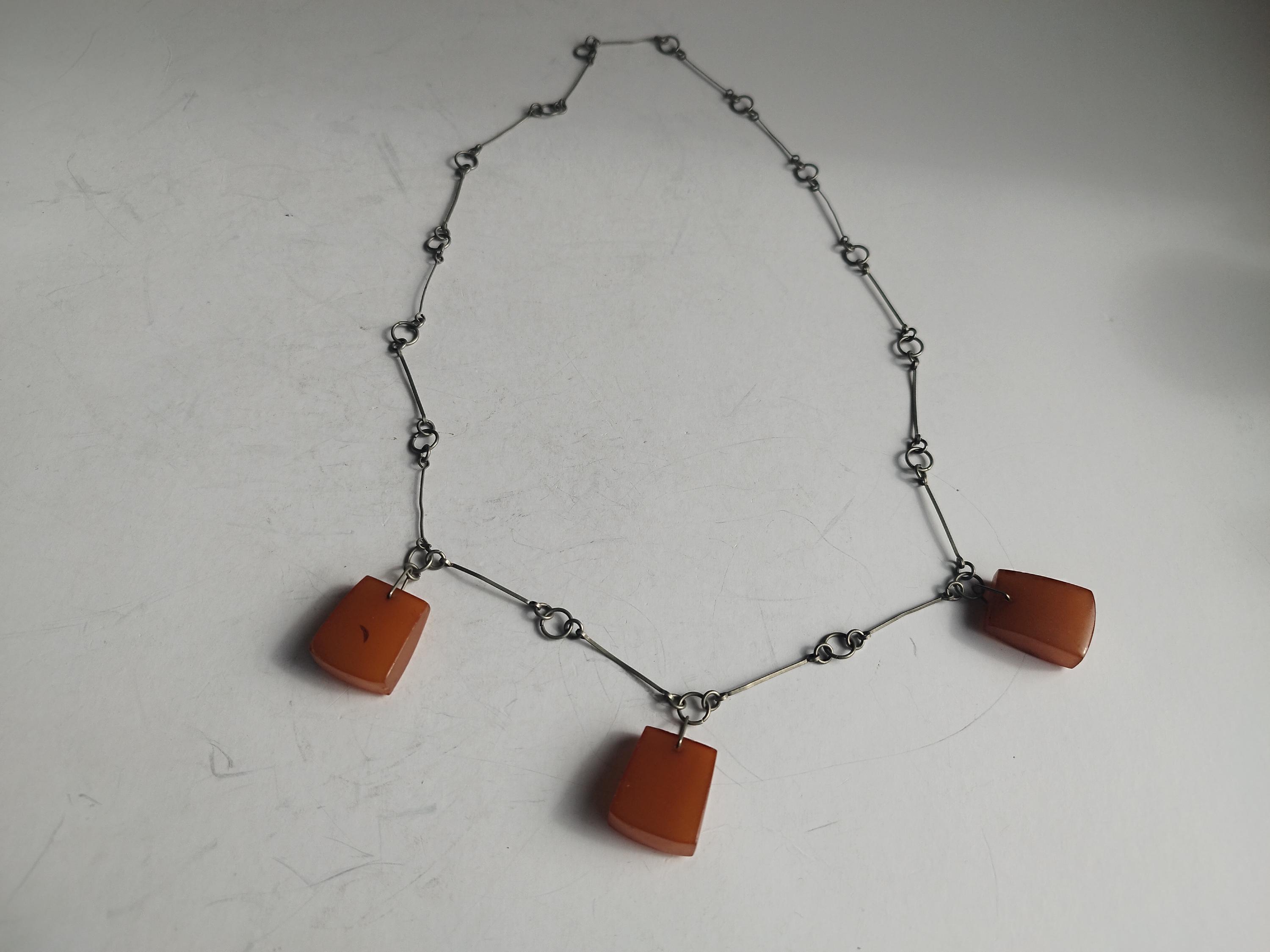 Collier Ambre Baltique Vintage - Perles Dent De Loup - Années 1970 URSS