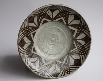Mid Century vintage 1970s Michael Andersen, Marianne Starck Bornholm Keramik Denmark large 12&quot; bowl handmade