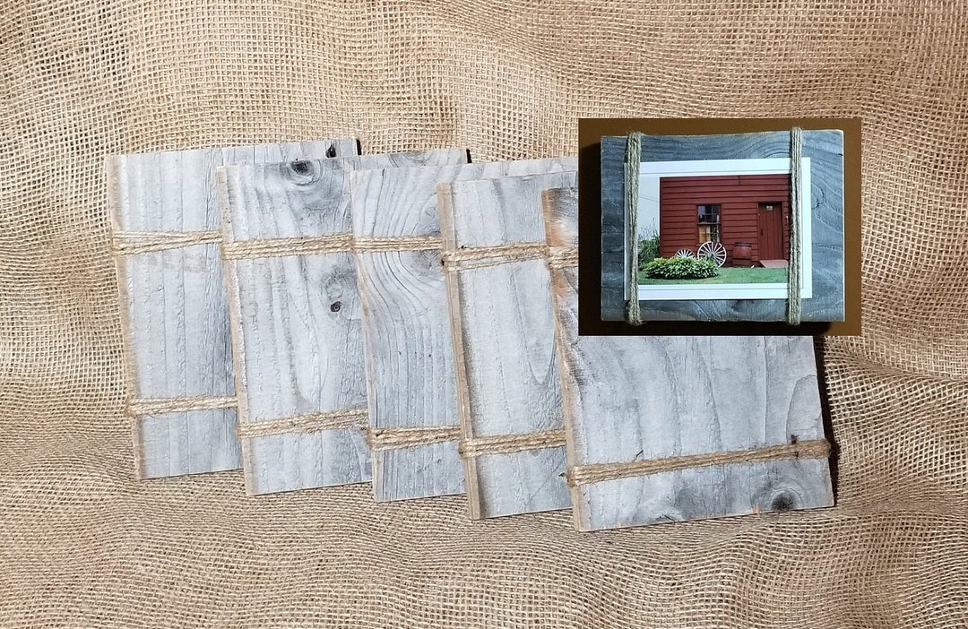 5x7 Rustic Barnwood Block Frames for Walls 4x6 Block Frame - Etsy