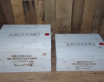 Wine Crates with Lids from Italy, region Tuscany: Argiano Brunello Di Montalcino Vigna Del Suolo