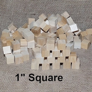 10 | 20 | 25 | 50 Unfinished 1&quot; Wood Cubes Cedar Wooden Cubes Blocks Natural 1&quot; Wood Cubes Unfinished wood blocks
