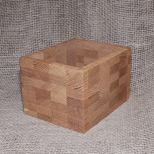 6 x 5 x 4&quot;  White Oak Box Made from Reclaimed Oak Flooring