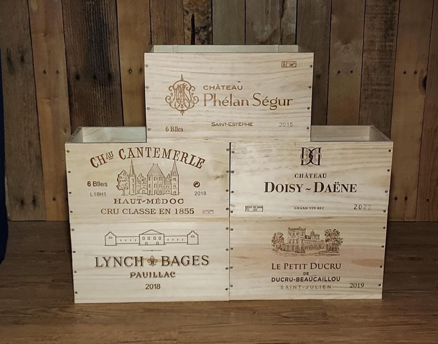 French Wine Crate Planter boxes  Storage Boxes
