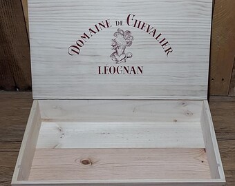 Wine Crate with lid: Domaine De Chevalier Pessac Leognan - France