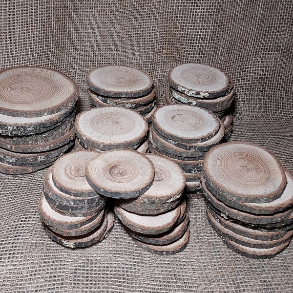5 Oak Wood Slices  1/4 inch thick Oak Tree Slices