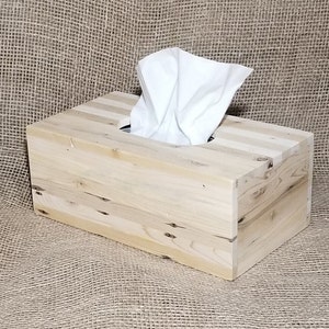 Rustic Rectangular Tissue box cover Tissue box holder Unfinished cedar box wood tissue box cover farmhouse tissue box cover