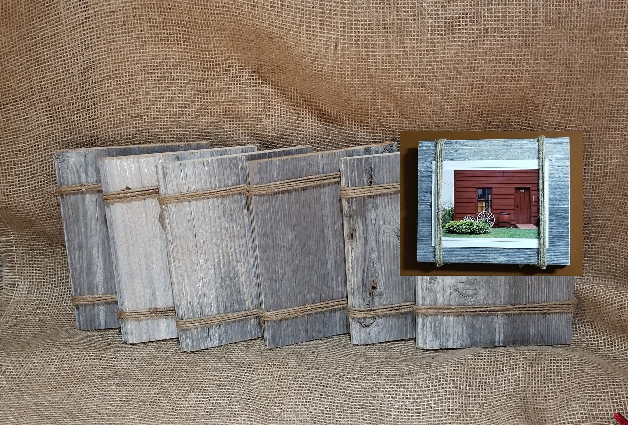 4x6 Picture Frames – Reclaimed Barn Wood Open Frame (No Glass or