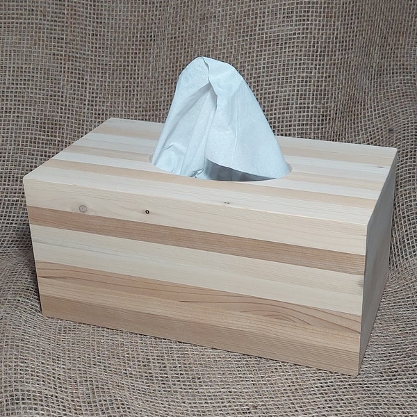 Rectangular Tissue box cover Tissue box holder Unfinished cedar box wood tissue box cover farmhouse tissue box cover