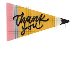 Thank you flag pennant