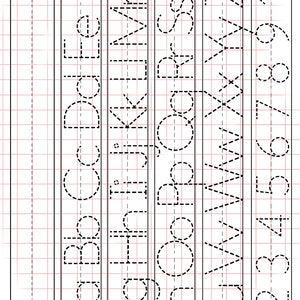 Blank/ No name practice abc sheet/ numbers Digital download