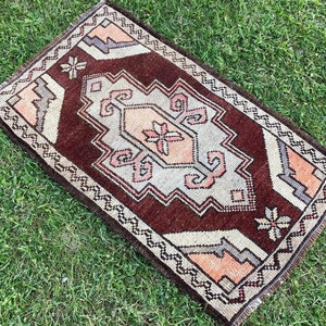 Vintage Rug, Small Rug, Handmade Rug, Turkish Small Rug, Small Carpet, Bohemian Small Rug, Oriental Small Rug, Vintage Small Rug, 1&#39;10x3&#39;2