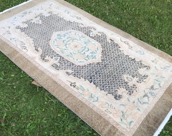 Country Farmhouse Rug, Oushak Rug, Turkish Rug, Vintage Rug, Handmade Rugs, Home Living Room Rugs, Interior Design Rug, Bedroom Rug 3'5x6'5