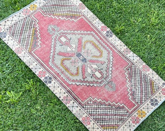 Alfombra Vintage, Alfombra Turca, Alfombra Oushak, Alfombra Oriental, Alfombra de Cocina, Alfombra Afligida, Alfombra Boho, Rug Antiguo, Alfombra de Zona, Kilim Rug, 3'3"x6'2"