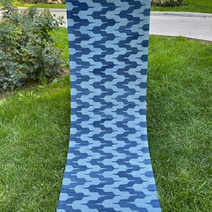 Blue Kilim Runner, Modern Kilim Runner, Kilim Rug, Scandinavian Rug, Blue Runner, Handmade Kilim Rug, Soutwestern Rug, Kilim Rug, 2’ x 6’5 image 6