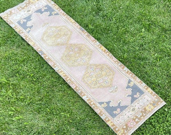 Floor Runner, Runner Rug, Hardlopers, Rug Runner, Vintage Oushak Vloerkleed, Home Decor Runner, Vintage Runner Vloerkleed, Turks Vloerkleed, 2'7 "x9'5" voeten