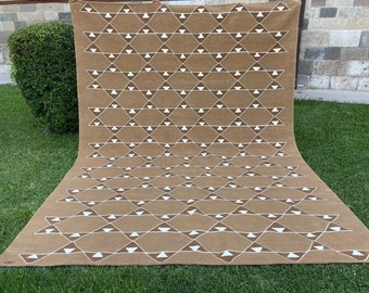 Large Area Kilim Rug, 9x13 Rug, Modern Hand Woven Kilim, Living Room Rug, Bedroom Rug, Contemporary Kilim, 9’4x12’8 Accent Bohemian Floor