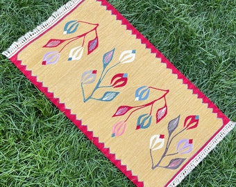 Alfombra Kilim pequeña, alfombra turca, alfombra Oushak, alfombra decorativa, alfombra de baño, alfombra pequeña moderna, alfombra vintage, alfombra pequeña, alfombra de puerta, 1'7"x2'9"ft