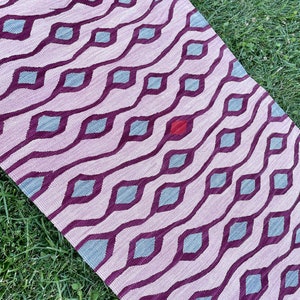 Rugs, Kilim rug ,Multi color, oushak rug turkish runner,Vintage rug runner,%100 natural color, kilim runner,oushak rug,pink kilim, 23x67 image 9