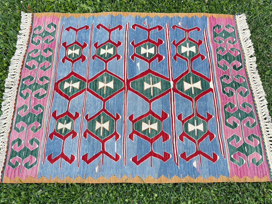 Antique Oriental Rugs for Sale Wool Kilim Rug Hand Woven Etsy