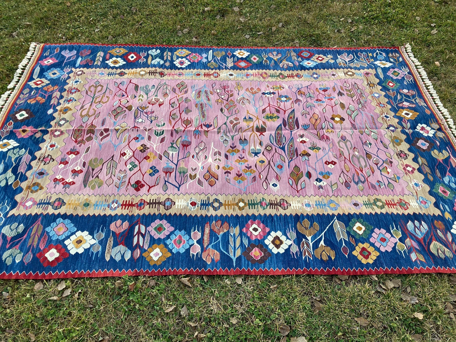 Vintage Pink Rug Turkish Pink Rug Pink Rug Oushak Rug Etsy