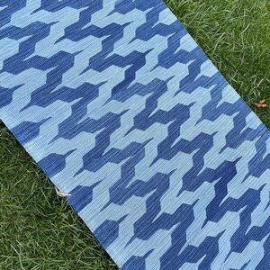 Blue Kilim Runner, Modern Kilim Runner, Kilim Rug, Scandinavian Rug, Blue Runner, Handmade Kilim Rug, Soutwestern Rug, Kilim Rug, 2’ x 6’5 image 9